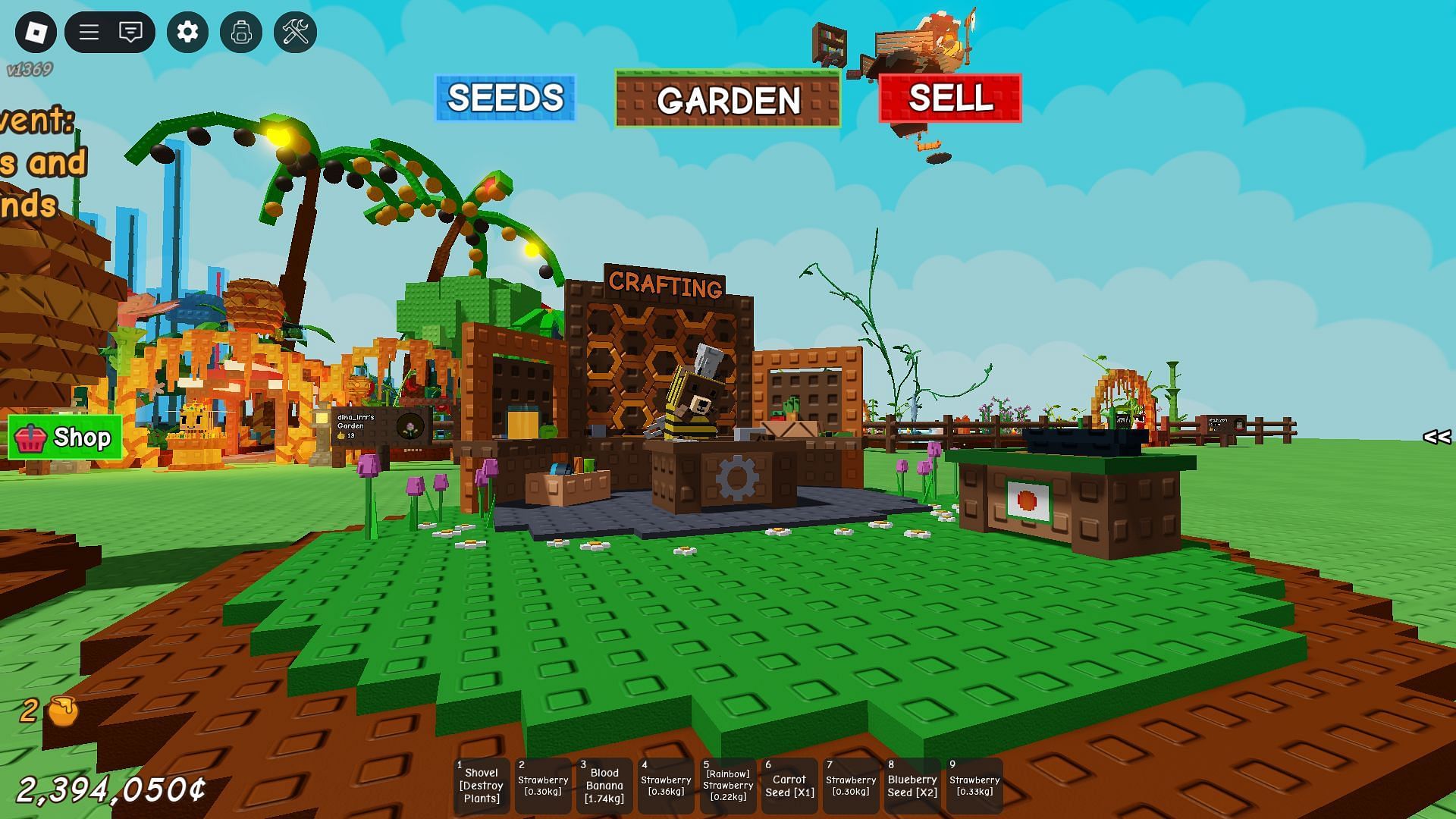The crafting station (Image via Roblox)